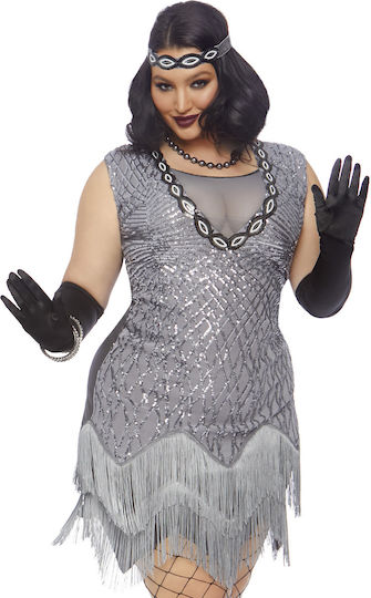 Leg Avenue Roaring Roxy Dress Sexy Costum Gri