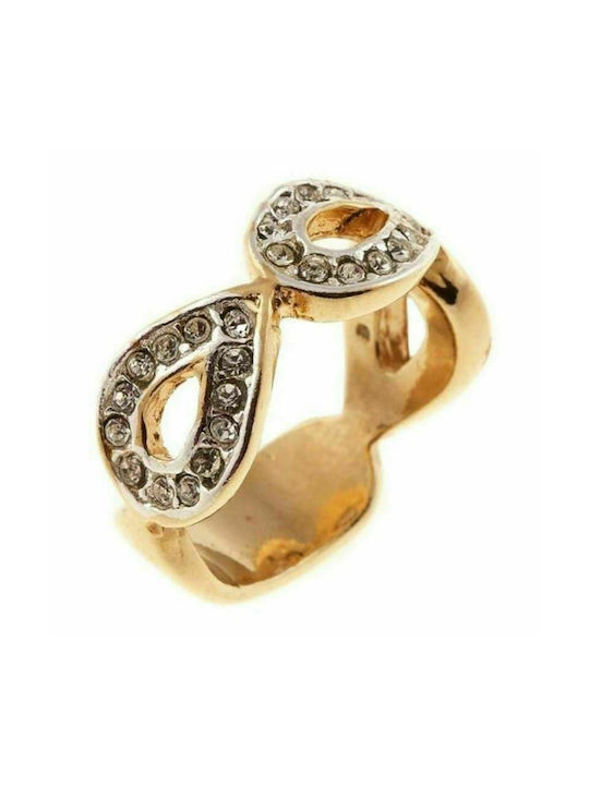 Cristian Lay Women's Ring with Stones from Steel Gold Plated