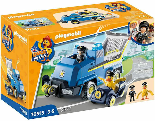 Playmobil Duck On Call Police Vehicle with Mini Patrol Car for 3+ years years old