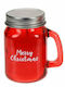 Christmas Glass Candle Red 8x4.5cm