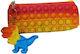 Luna Pop It Fidget Federmäppchen Orange - Red