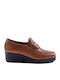 Δερμάτινα Γυναικεία Loafers σε Ταμπά Χρώμα