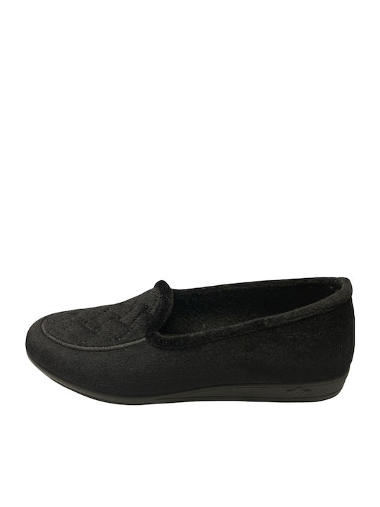 Dicas Geschlossene Damen Hausschuhe Schwarze