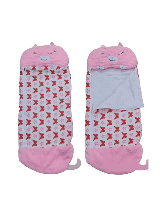 Winter Sleeping Bag Pillow & Sleeping Bag Kitten Pink