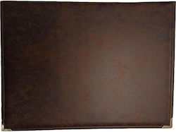 Exas Paper Single Desk Pad Leather Brown 47x35cm