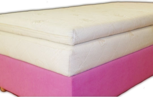 Idilka Ανώστρωμα Memory Μονό Memory Foam Eμποτισμένο με Αλόη & Αποσπώμενο Κάλυμμα 90x200x8εκ.