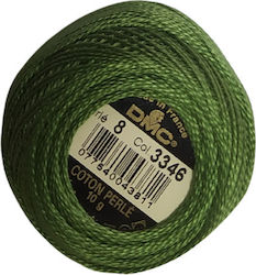 DMC Ață Broderie Cotton Perle No8 Bumbac VERDE 87m