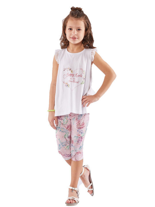 Εβίτα Kids Set with Leggings Summer 2pcs Pink