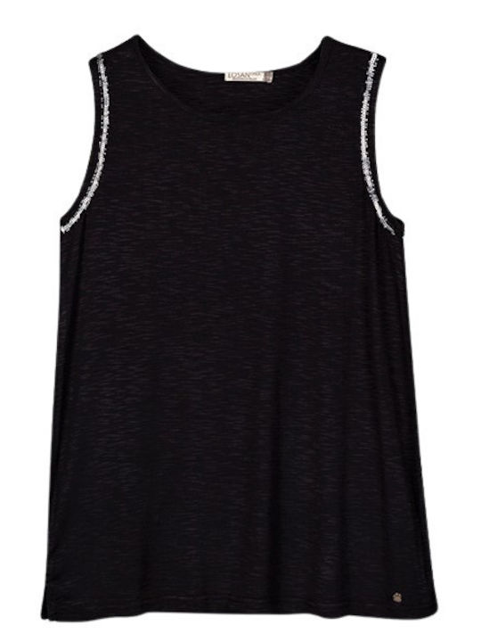 Losan Women's Summer Blouse Sleeveless Black