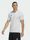 Adidas Entrada 22 Herren Sport T-Shirt Kurzarm mit V-Ausschnitt Weiß