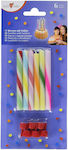 Σετ Πολύχρωμα Κεράκια Birthday Candle Regular Multicolored 6pcs AL294