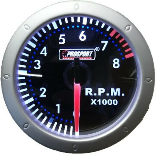 Prosport Στροφόμετρο Αυτοκινήτου 52mm Mirror Look Φιμέ