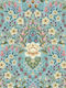 Wallpaper Flora Vinyl Turquoise L1005xW53cm Washable