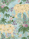 Wallpaper Flora Vinyl Blue L1005xW53cm Washable