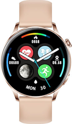 3Guys 3GW4644 45mm Smartwatch με Παλμογράφο (Ροζ Χρυσό)