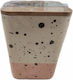 Lalos General Use Glass Vase with Lid Beige 11x11x14.5cm 1 Pieces