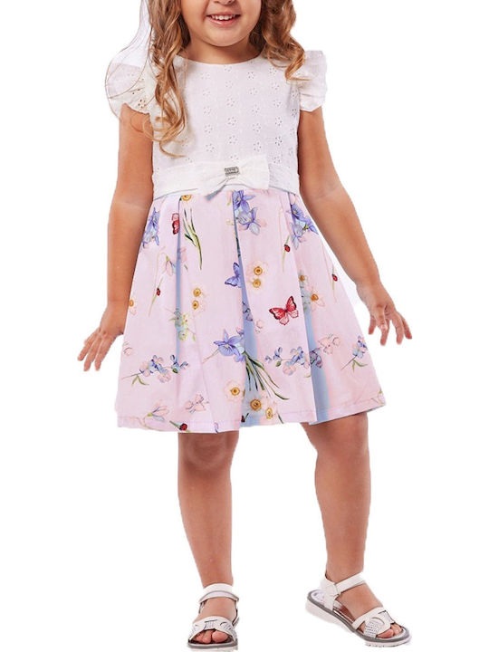 Rochie pentru Copii Fără mâneci Floral Roz
