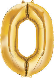 Number 0 Gold 40cm Balloons