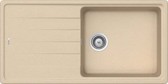 Schock Cristalite Element 110-31100-1521 Drop-In Spüle aus Verbundgranulat B100xT50cm Moonstone