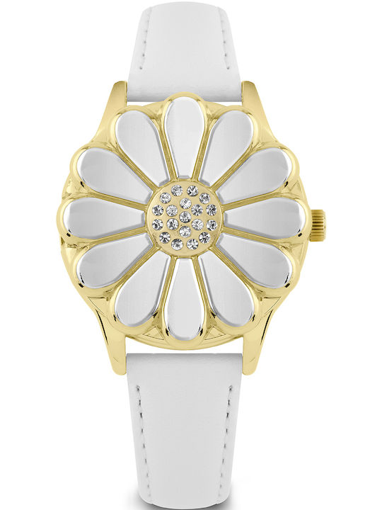Daisy Dixon Lily Ladies Ceas de Damă cu Alb Curea din Piele