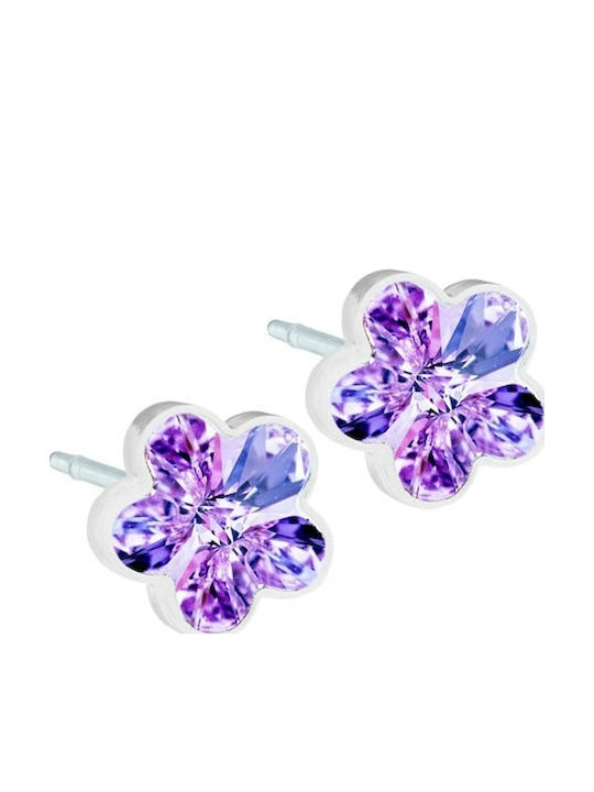 Blomdahl Earrings Titanium with Stones