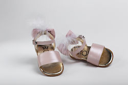 Ever Kid Pink Baptism Leather Sandals