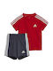 Adidas Set pentru copii cu Șorturi Vara 2buc Roșu