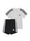 Adidas Set pentru copii cu Șorturi Vara 2buc Alb