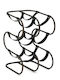 Espiel Tischplatte Flaschenhalter Metallisch für 6 Flaschen Bronze 31x27x43εκ.