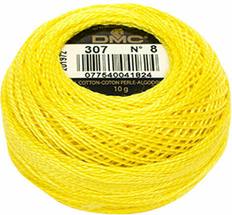 DMC Κλωστή Κεντήματος Cotton Perle No8 Βαμβακερή 307 Lemon