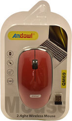 Andowl QM69 Wireless Mouse Red