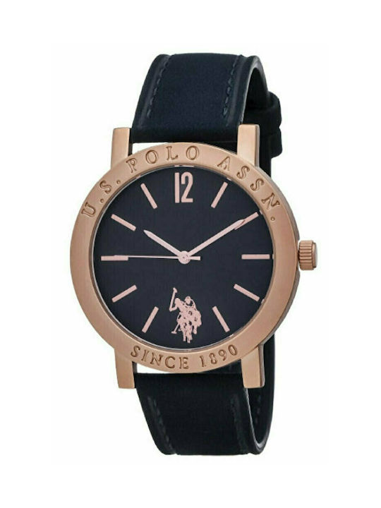 U.S. Polo Assn. Novel Watch Battery with Blue Leather Strap