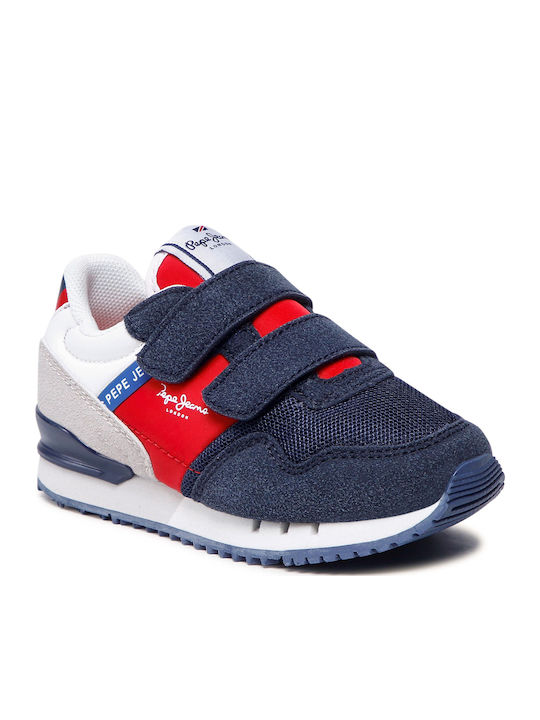 London One Kids Sneakers with Scratch Navy Blue