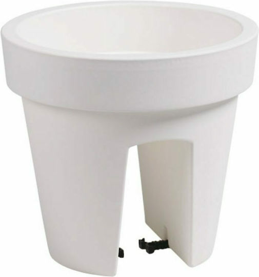 Marhome Lofly Railing Pot Plastic 24.5x24.5x22.5cm.