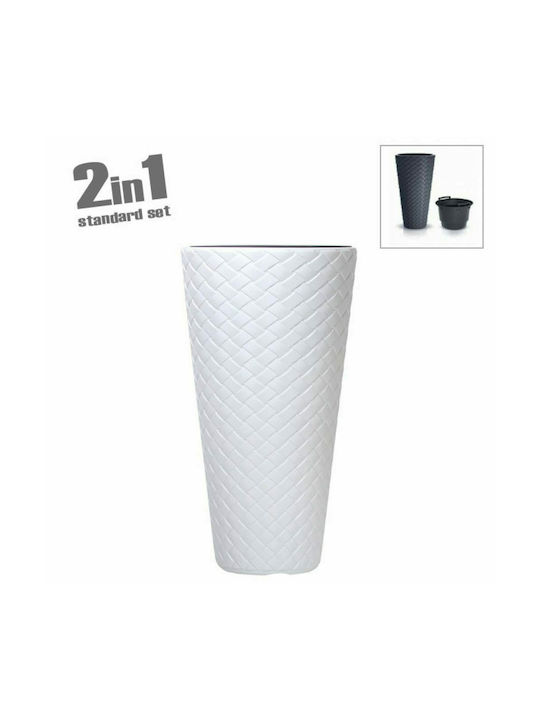 Marhome Matuba Slim Pot White 40x40x78cm