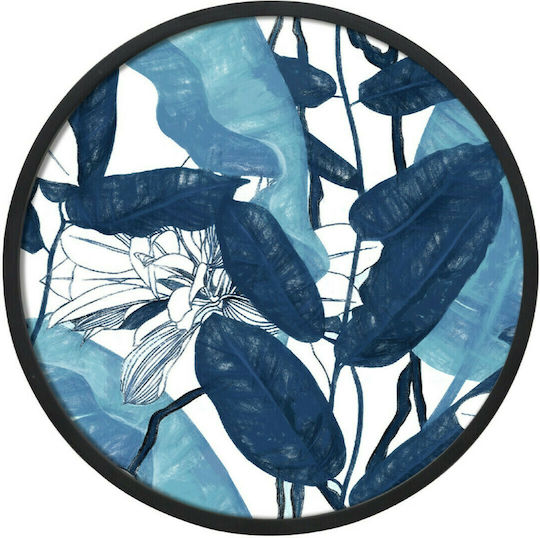 InTheBox Blau Runde 2 auf Segeltuch Blau/Weiß 60x60 cm