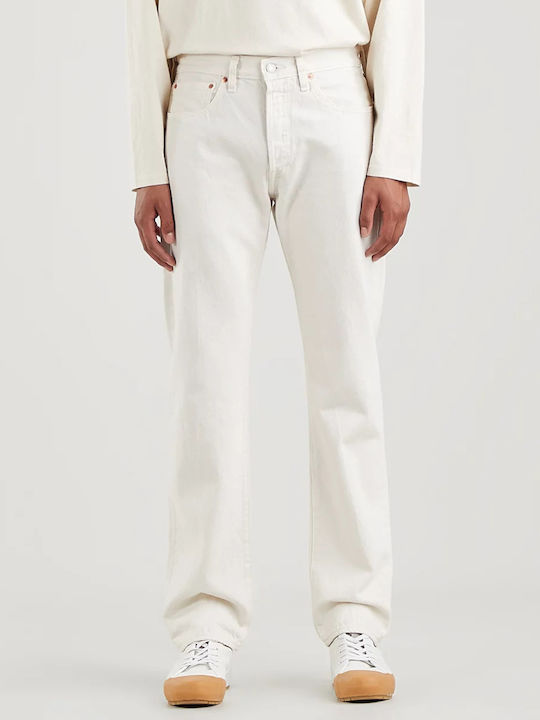 Levi's 501 Pantaloni Blugi pentru Bărbați Regular Fit Straight Alb