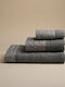 White Fabric Πετσέτα Σώματος Botanical Border 70x140εκ. Grey Βάρους 500gr/m²