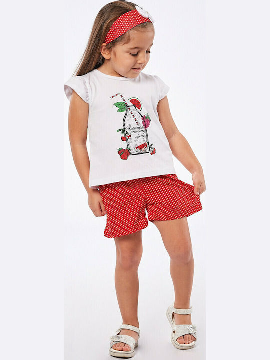 Kids' Set with Shorts Summer 2pcs Ecru