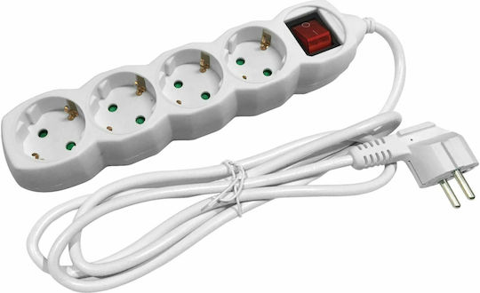 Entac ESE1.5G4-3-SW Power Strip 4 Positions with Switch and Cable 3m