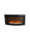 HomCom Стенен Електрическа печка 2000W 89.2x48см Черен