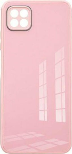 iNOS Glass Back Cover Πλαστικό Ροζ (Galaxy A22 5G)