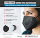 Plastika THrakis Series 902 Advanced Disposable Protective Mask FFP2 NR Black 50pcs