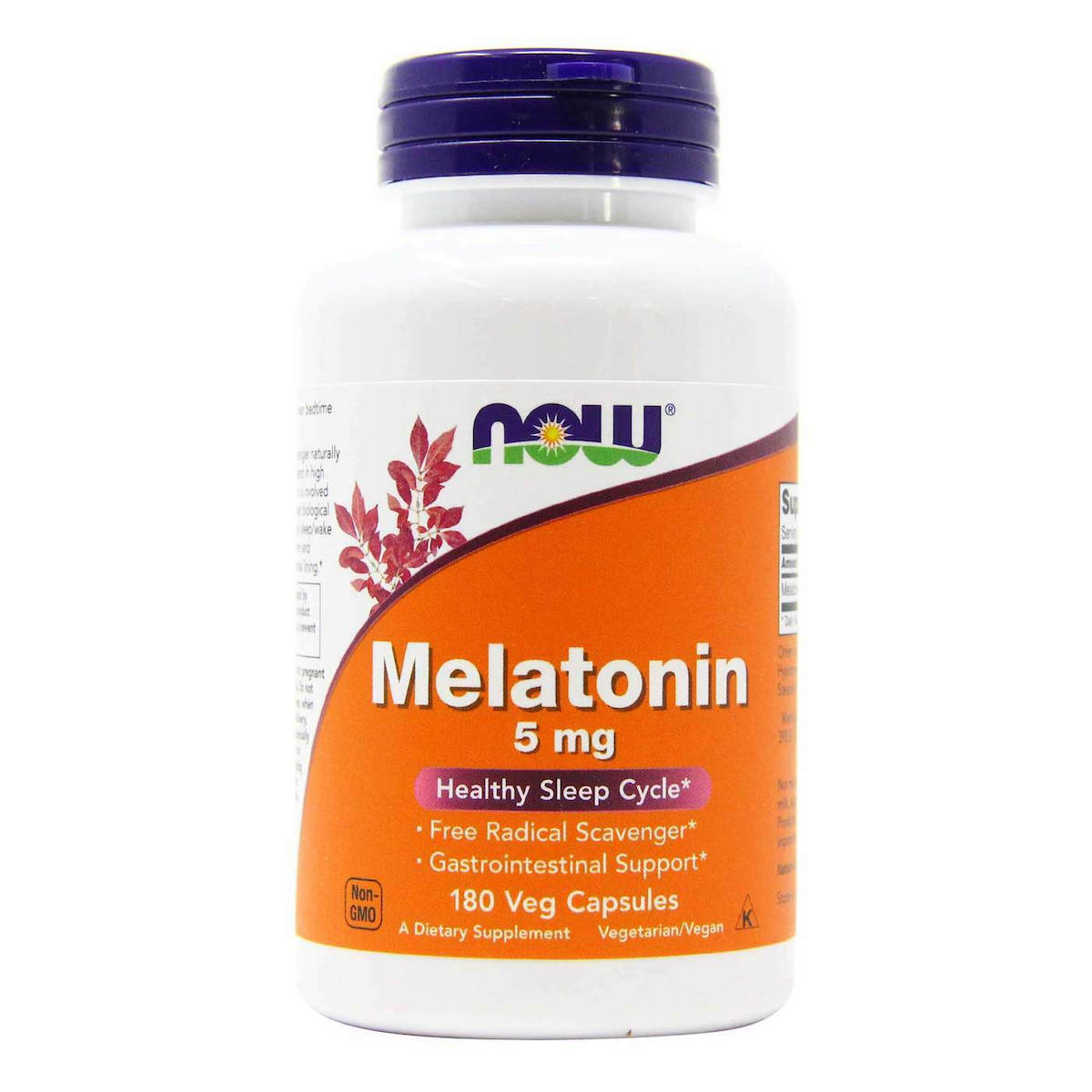 Now Foods Melatonin 5mg Συμπλήρωμα για τον Ύπνο 180 φυτικές κάψουλες ...