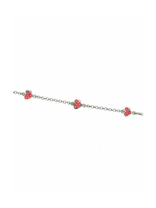 Children's bracelet with silver enamel