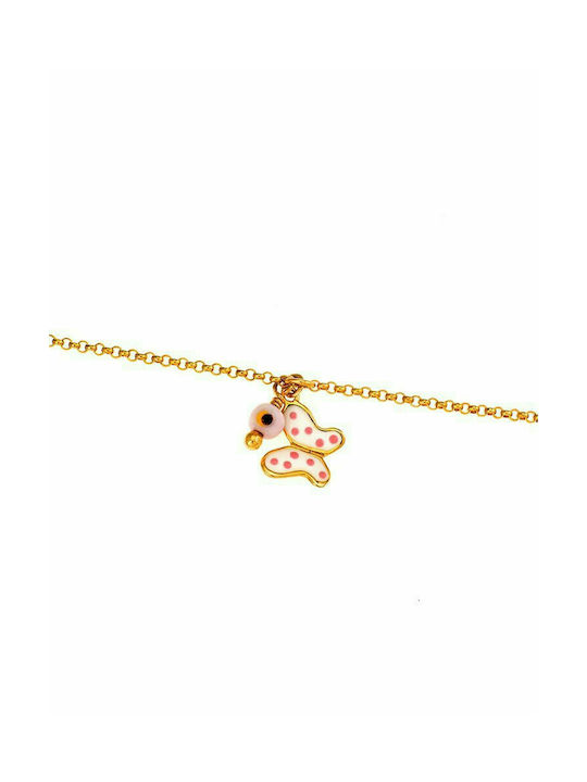 Children's bracelet with enamel made of gold plated silver