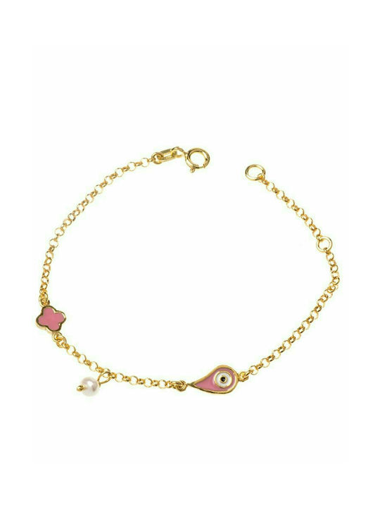 Children's bracelet made of gold plated silver