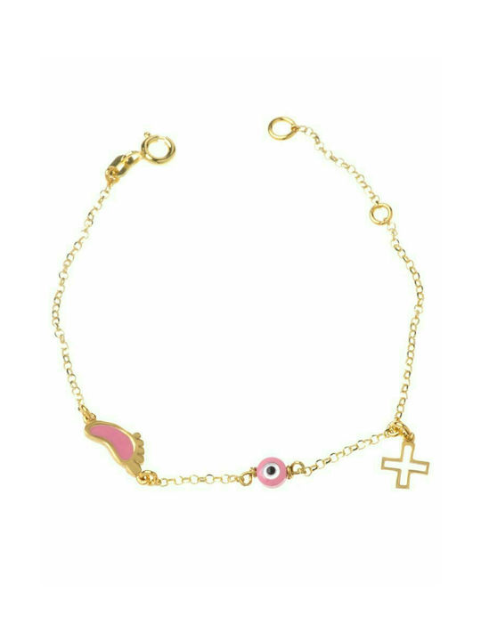 Children's bracelet made of gold plated silver