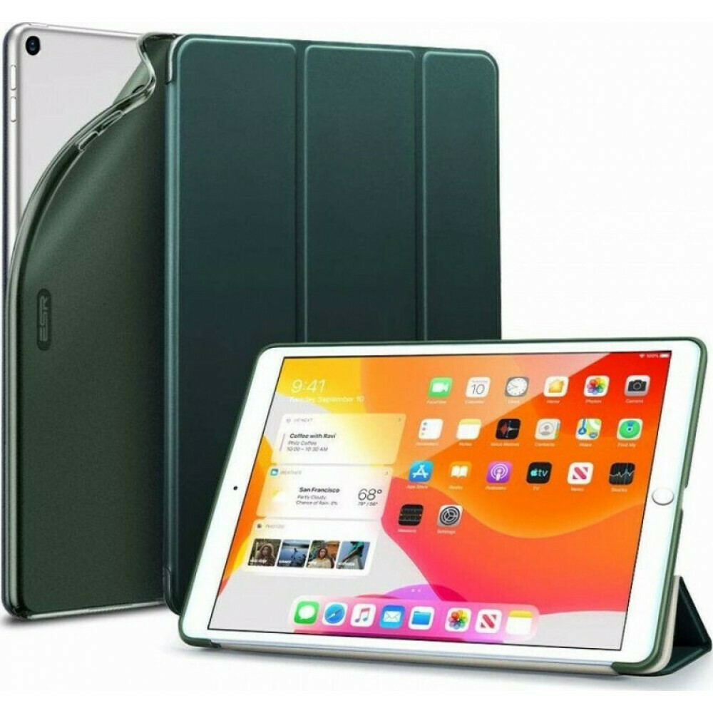 TriFold Flip Cover Δερματίνης / Σιλικόνης Πράσινο (iPad Air 2