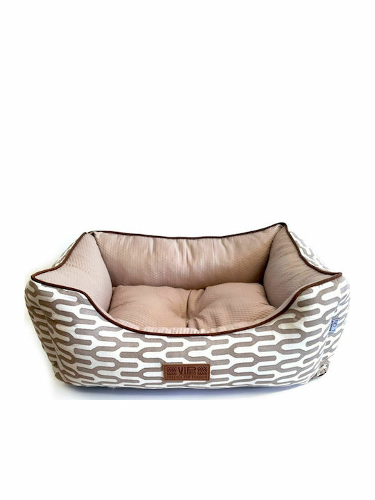 V.I.Pets Cozy Aloe Vera 3D Sofa Dog Bed Brown 54x44cm